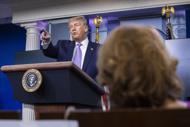 President Donald Trump Holds Press Briefing President Donald Trump Holds Press Briefing