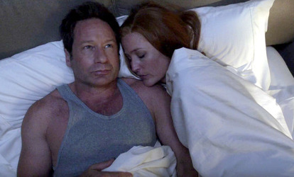 The X Files David Duchovny Hints at Hanky Panky for Mulder and Scully and New Footage Backs Him&nbsp;Up 