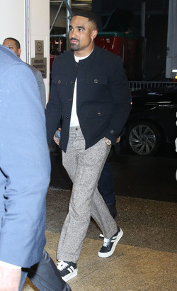 Jalen Hurts seen at CBS Mornings