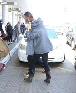 Jason Momoa Clutches His Favorite Pillow Going Through LAX TSA