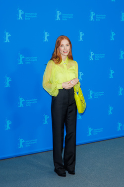 Jessica Chastain and Rupert Friend attending the photocall of Dreams during the 75th Berlin Film Festival Berlin Jessica Chastain and Rupert Friend attending the photocall of Dreams during the 75th Berlin Film Festival Berlin