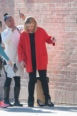 A Pregnant Katherine Heigl Spotted Filming in LA.