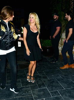 Stunning Beauty Pamela Anderson With A New Man In Hollywood