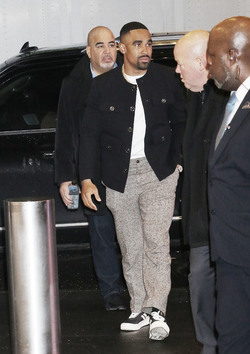 Jalen Hurts seen at CBS Mornings