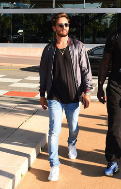 Scott Disick Bella Thorne are seen arriving at Nice airport