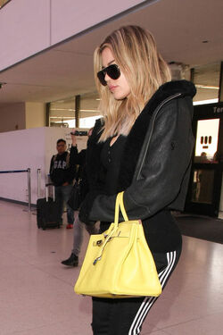 Khloe Kardashian At LAX