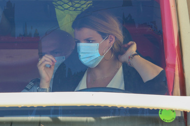 Marlene Schiappa during a visit of the Fire and Security Department in Ajaccio