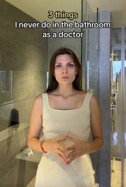 TikTok doctors shares disturbing reason you should ALWAYS put your hair up before going to the toilet