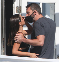 Ben Affleck Enjoys A Smoke Before Locking Lips With Ana De Armas