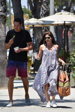 Selma Blair with son and Male Companion out for a Walk in Studio City Selma Blair with son and Male Companion out for a Walk in Studio City