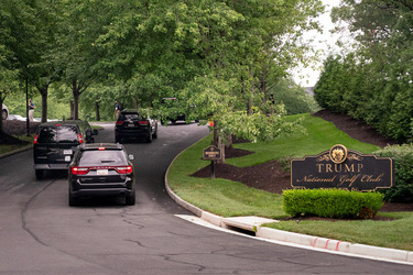 President Donald Trump Goes to Trump National Golf Club in Sterling