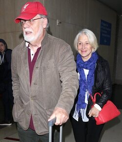 Helen Mirren and Taylor Hackford return from New Orleans where Helen gave a speech for the graduating students 