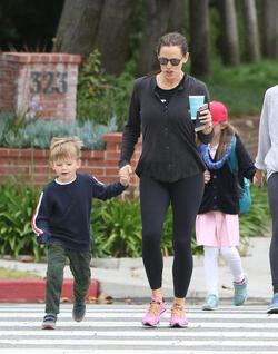 Jennifer Garner bonds with her three children in Brentwood as her divorce from husband Ben Affleck looms. Jennifer Garner bonds with her three children in Brentwood as her divorce from husband Ben Affleck looms.