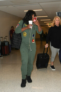 Serena Williams At LAX