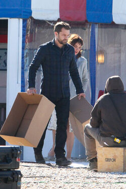 Joshua Jackson Ruth Wilson on the Set of The Affair Joshua Jackson Ruth Wilson on the Set of The Affair