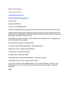 HILARIOUS IMAGES show a lollipop that has been sucked into the shape of Donald Trump.