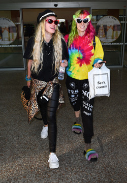 Scott Disick Bella Thorne are seen arriving at Nice airport