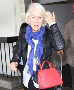 Helen Mirren and Taylor Hackford return from New Orleans where Helen gave a speech for the graduating students 