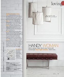 Handy Woman linen light shades