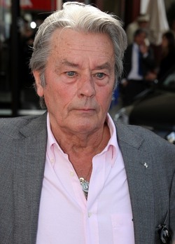 Alain Delon leaves his hotel in Cannes