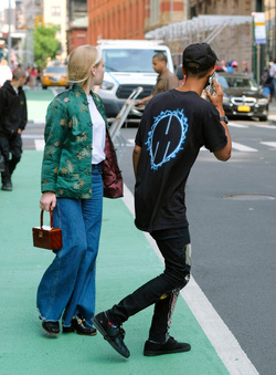 Jaden Smith out with a girl in Soho