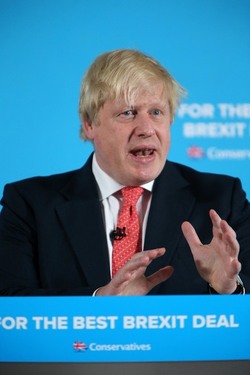 Boris Johnson on the campaign trail in Shildon County Durham