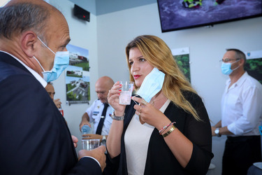 Marlene Schiappa during a visit of the Fire and Security Department in Ajaccio