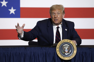President Donald Trump Visits American Red Cross National Headquarters