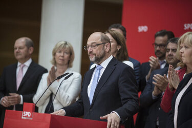 Martin Schulz reacts to state elections results