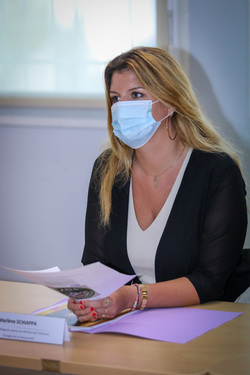 Marlene Schiappa during a visit of the Fire and Security Department in Ajaccio