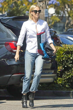 Charlize Theron Goes Grocery Shopping at Whole Foods