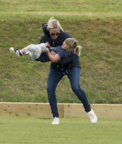 Zara and Mike Tindall have fun with Prince William and their kids at the polo Zara and Mike Tindall have fun with Prince William and their kids at the polo