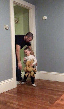 DAD SIMS LIFT FOR AUTISTIC SON