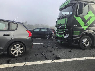FOG CRASH IN LANCASHIRE FOG CRASH IN LANCASHIRE