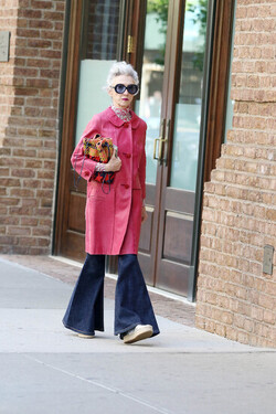 Linda Rodin out for a walk