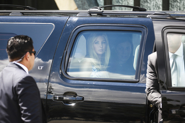 Ivanka Trump visits the Museum of Polish Jews and lays flowers at the Monument of the Warsaw Ghetto Heroes Ivanka Trump visits the Museum of Polish Jews and lays flowers at the Monument of the Warsaw Ghetto Heroes