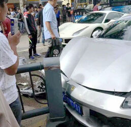 Ferrari Drivers Crash Trying To Dodge Wandering Dog Ferrari Drivers Crash Trying To Dodge Wandering Dog