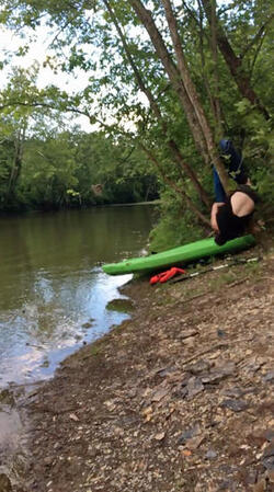 KAY WHACK UNLUCKY KAYAKER SLIDES DOWN RIVER BANK STRAIGHT INTO TREE WRAPPING BODY AROUND TRUNK KAY WHACK UNLUCKY KAYAKER SLIDES DOWN RIVER BANK STRAIGHT INTO TREE WRAPPING BODY AROUND TRUNK