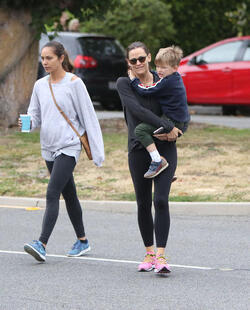 Jennifer Garner bonds with her three children in Brentwood as her divorce from husband Ben Affleck looms. Jennifer Garner bonds with her three children in Brentwood as her divorce from husband Ben Affleck looms.
