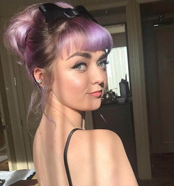 Maisie Williams rainbow hair colours through the years