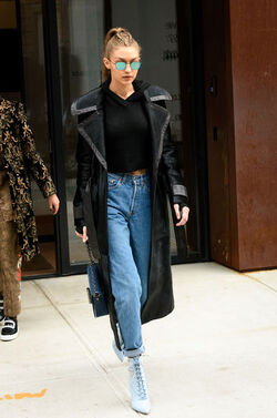 Gigi Hadid Hotel Departure