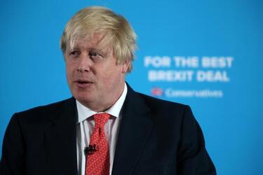 Boris Johnson on the campaign trail in Shildon County Durham