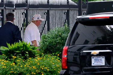 President Donald Trump Goes to Trump National Golf Club in Sterling