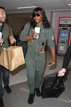 Serena Williams At LAX