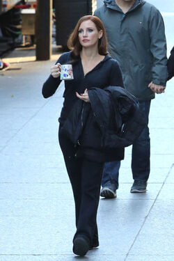 Jessica Chastain First Looks Molly s Game in Toronto