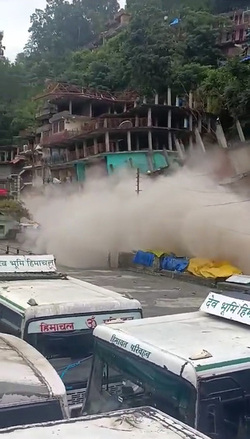 Video LANDSLIDE HORROR Hillside Houses Crumble In Monsoon Hit India Video LANDSLIDE HORROR Hillside Houses Crumble In Monsoon Hit India