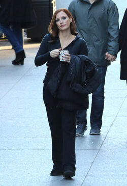 Jessica Chastain First Looks Molly s Game in Toronto
