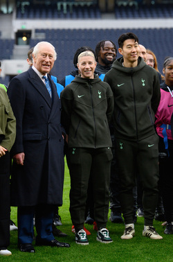 HM King Charles III Visits Tottenham Hotspur