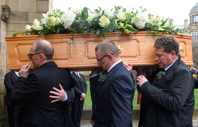 The funeral of late Manchester United and Scotland footballer Denis Law
