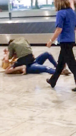 PATHETIC AIRPORT BRAWL PATHETIC AIRPORT BRAWL